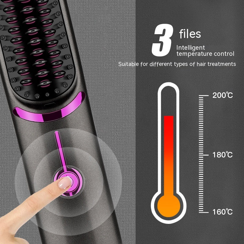 Wireless Straightening Comb: USB Rechargeable, Portable, and Convenient Hair Care Solution!