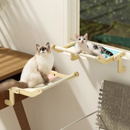 Enhance your cat's comfort with Mewoofun's Window Perch. Easy assembly, durable, and washable.