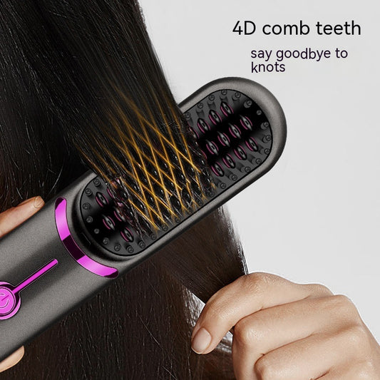 Wireless Straightening Comb: USB Rechargeable, Portable, and Convenient Hair Care Solution!