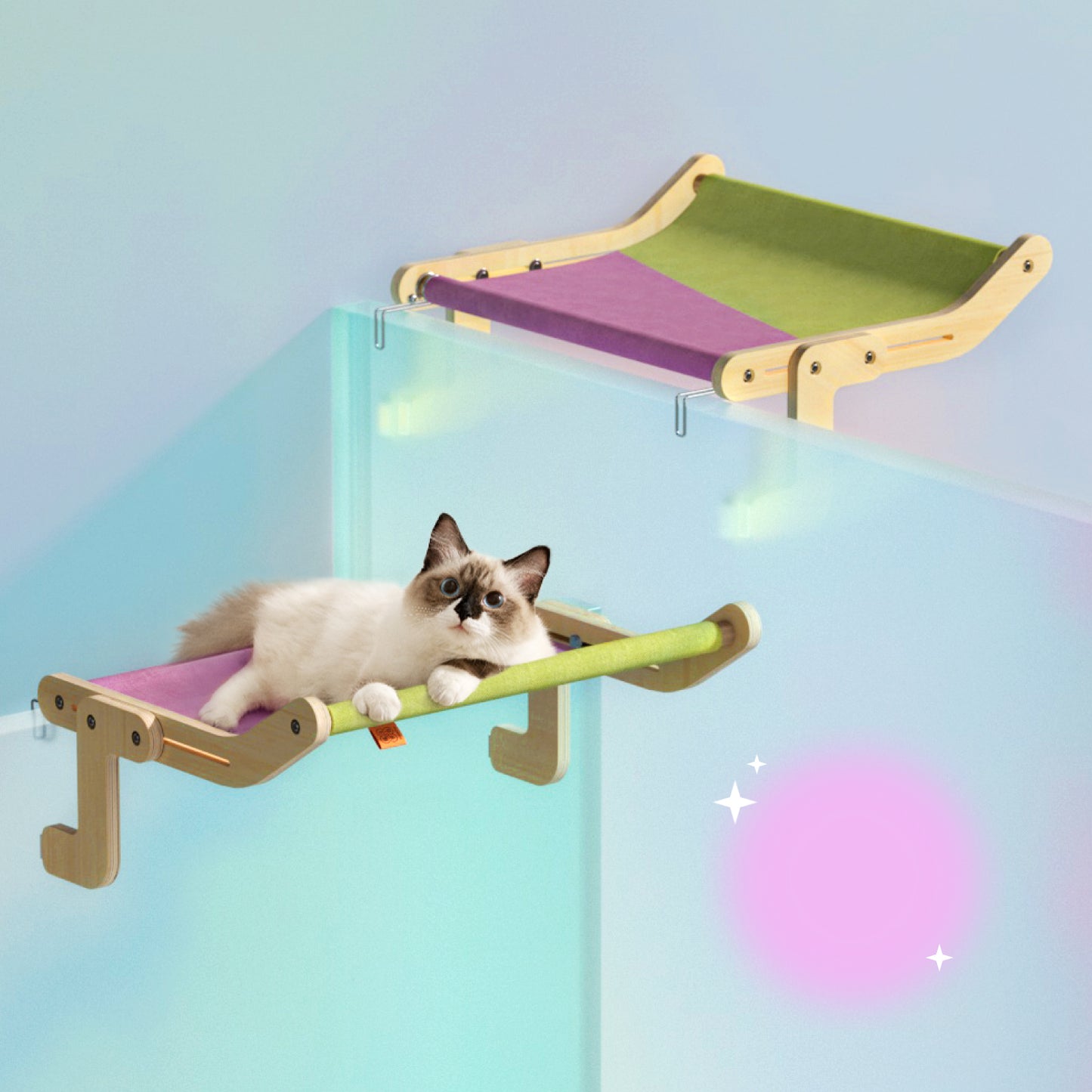 Enhance your cat's comfort with Mewoofun's Window Perch. Easy assembly, durable, and washable.