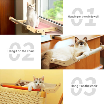 Enhance your cat's comfort with Mewoofun's Window Perch. Easy assembly, durable, and washable.